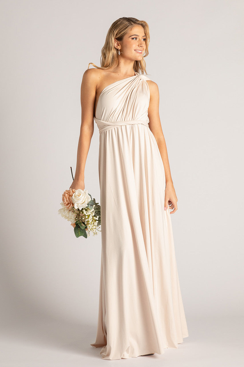 Champagne Nude Classic Infinity Multiway Dress for formal and bridesmaids dresses