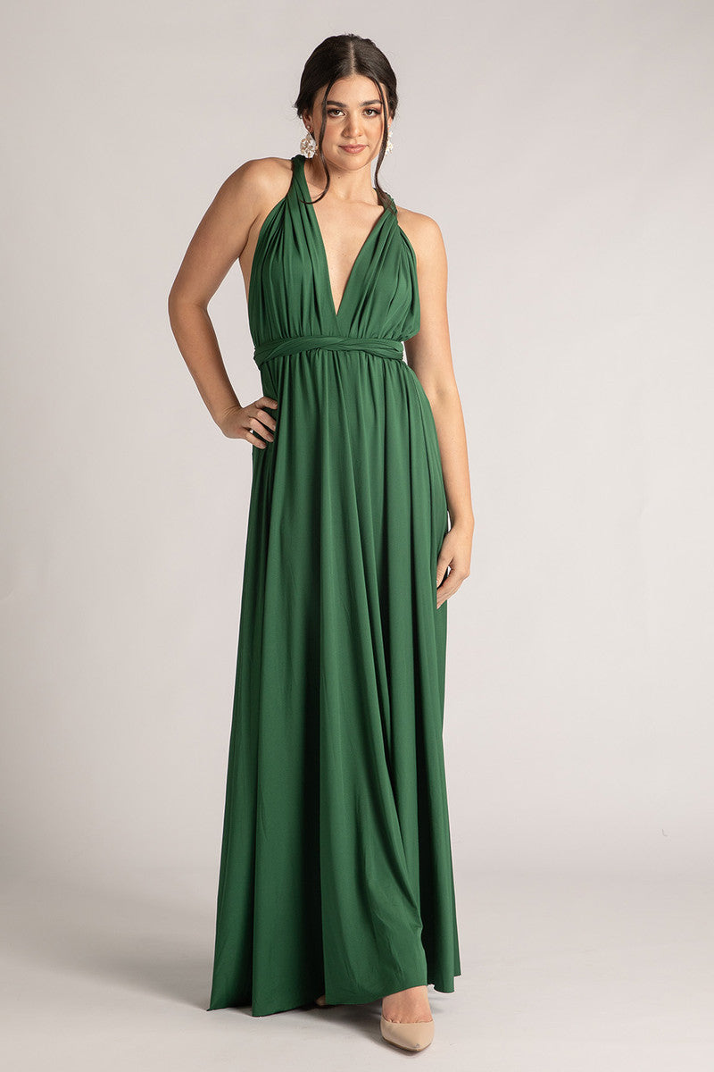 Classic Multiway Infinity Dress in Emerald Green