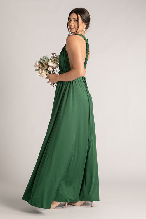 infinity dress emerald green Made In USA Forest Green Infinity Dress Multiway Bridesmaid Dress Convertible Made In USA main image 1