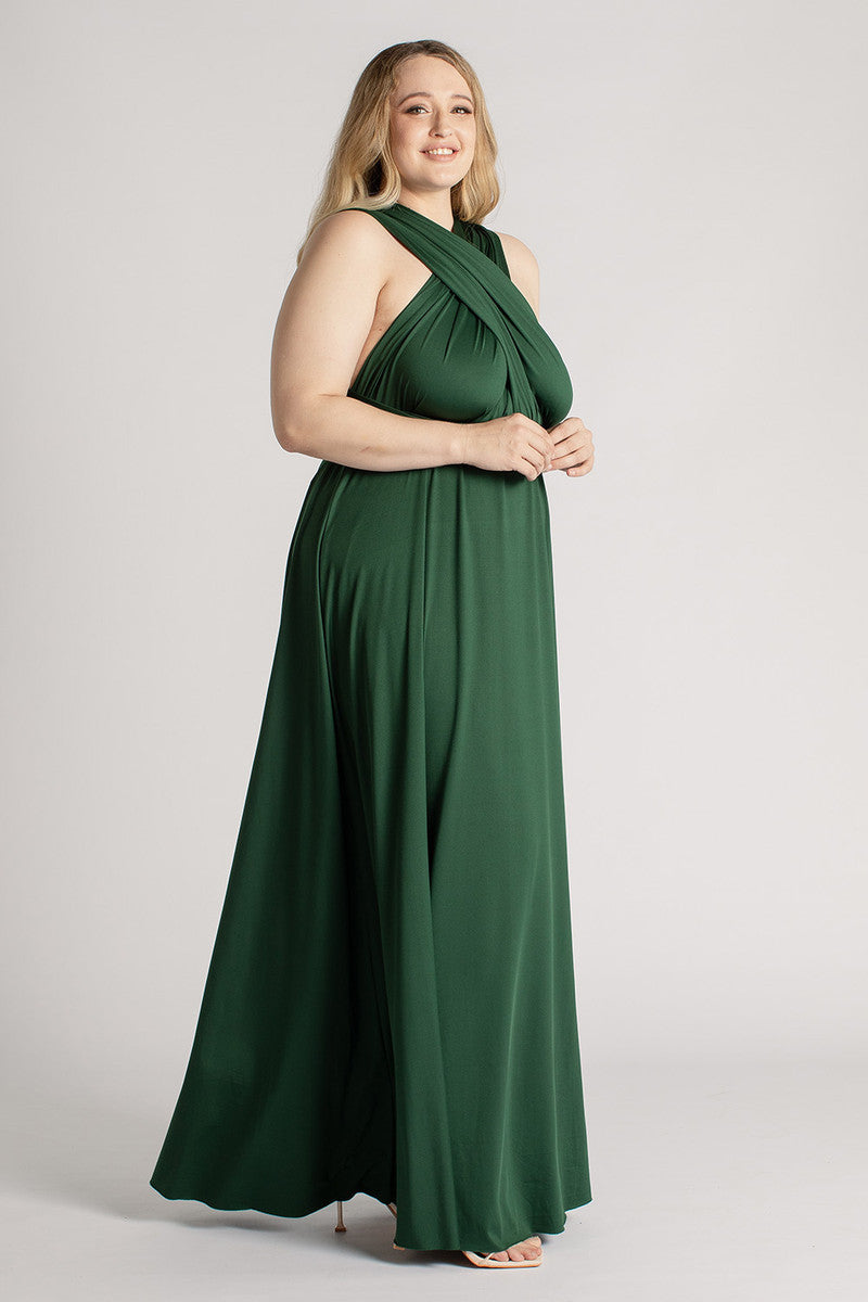 Classic Multiway Infinity Dress in Hunter Green