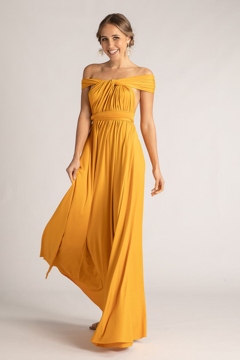 Classic Multiway Infinity Dress in Mustard Yellow