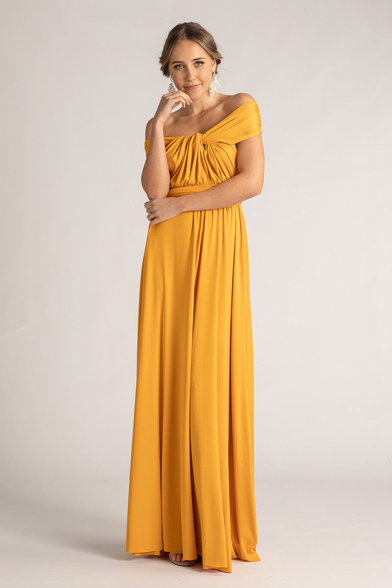 Classic Multiway Infinity Dress in Mustard Yellow