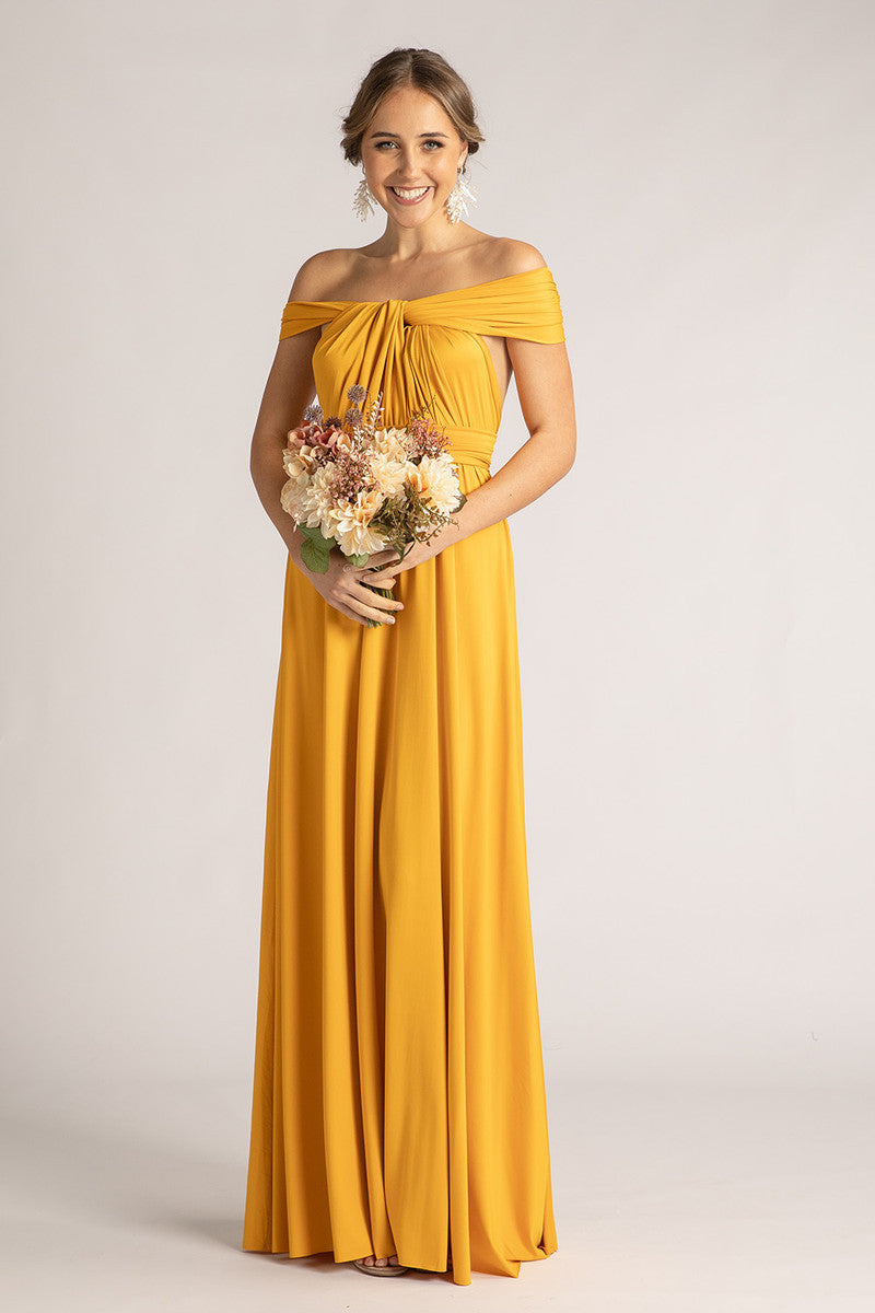 Classic Multiway Infinity Dress in Mustard Yellow