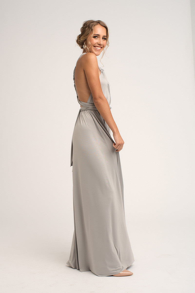 Classic Multiway Infinity Dress in Silver