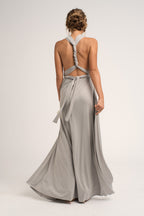Classic Multiway Infinity Dress in Silver