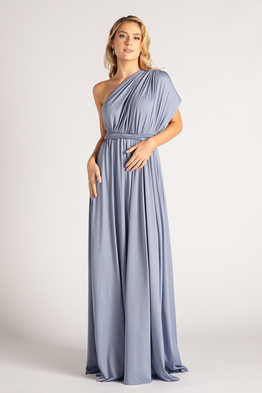 Classic Multiway Infinity Bridesmaids and Formal Dress In Steel Blue