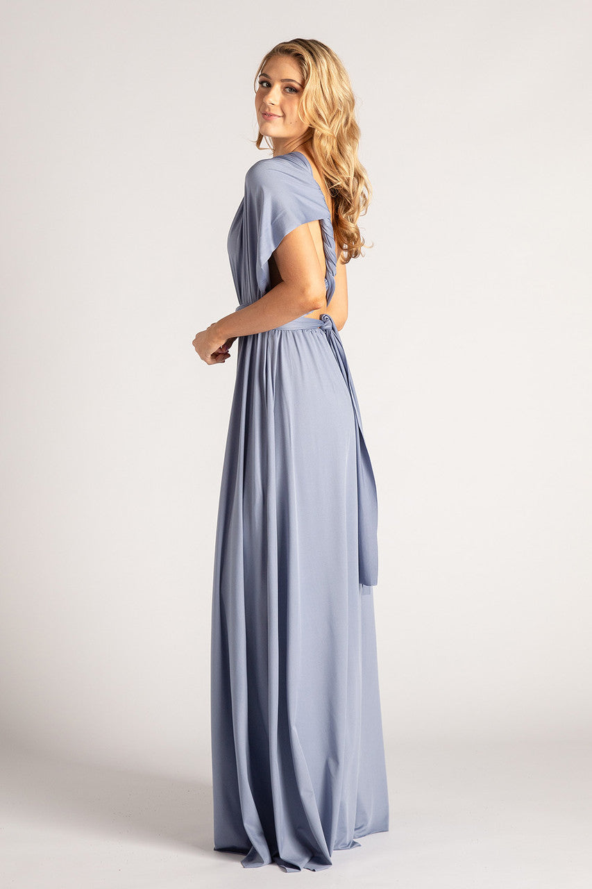 Classic Multiway Infinity Bridesmaids and Formal Dress In Steel Blue