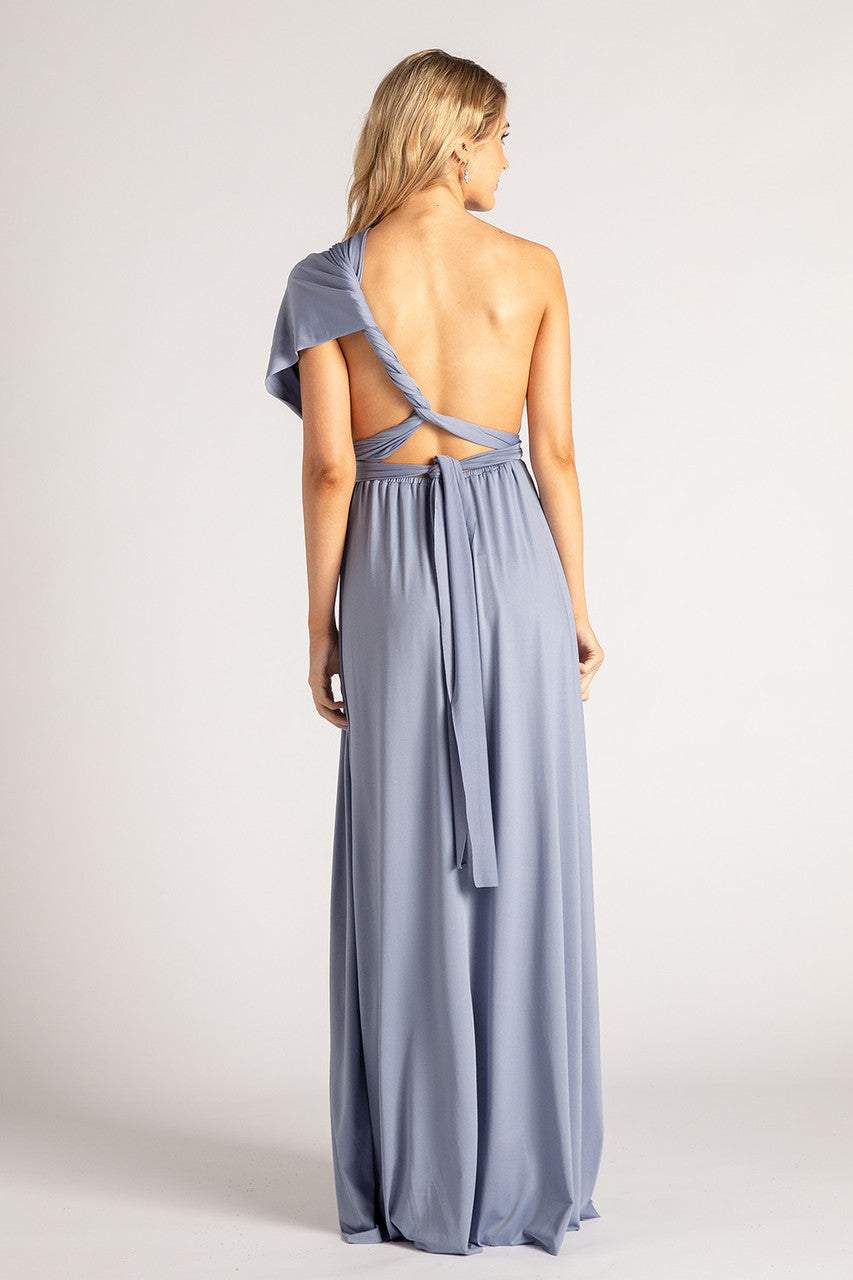 Classic Multiway Infinity Bridesmaids and Formal Dress In Steel Blue