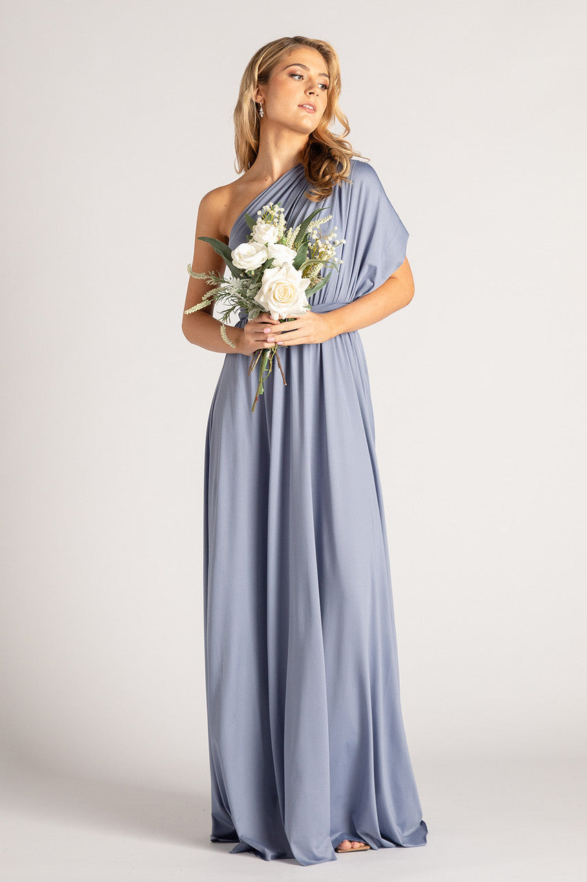 Classic Multiway Infinity Bridesmaids and Formal Dress In Steel Blue