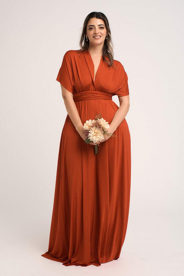 Classic Multiway Infinity Dress in Terracotta