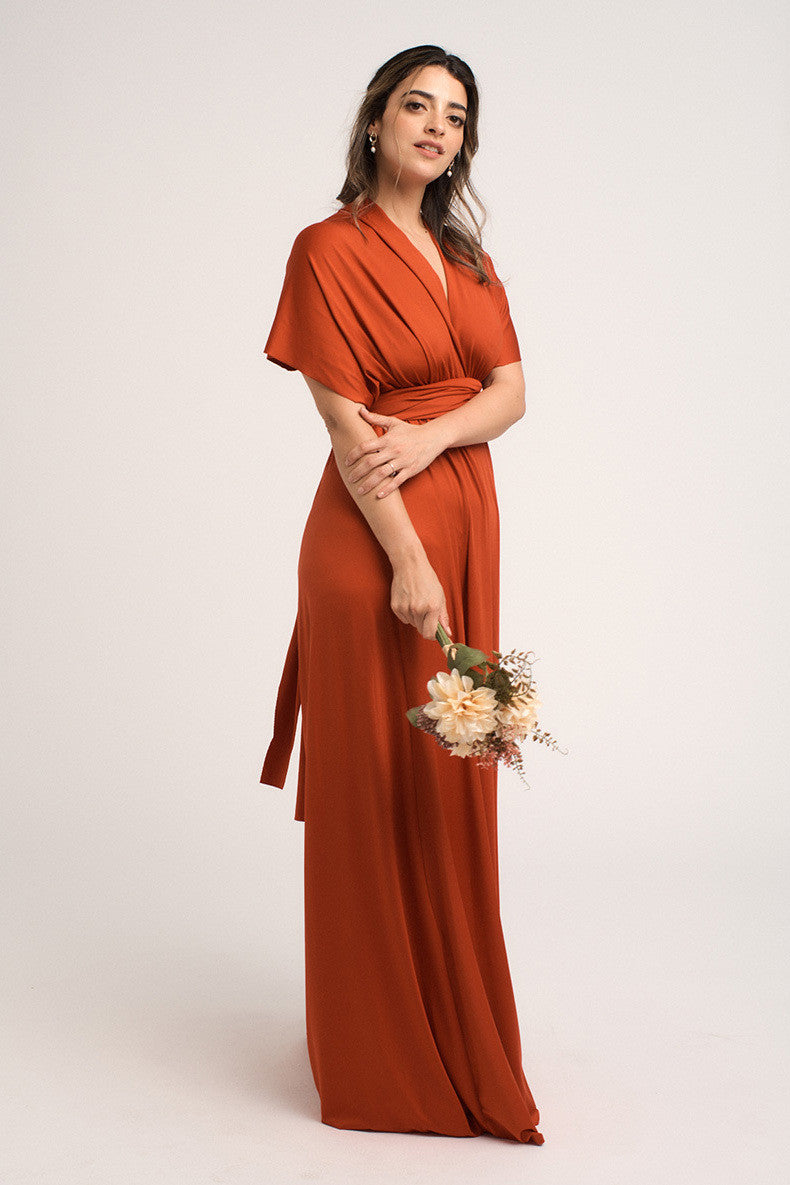 Classic Multiway Infinity Dress in Terracotta For Sale - Bridesmaids Dresses | Model Chic Classic Multiway Infinity Dress in Terracotta For Sale - Bridesmaids Dresses | Model Chic