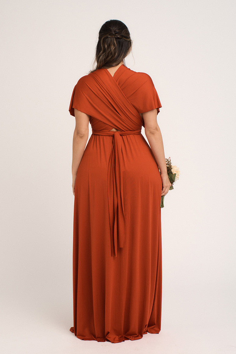 Classic Multiway Infinity Dress in Terracotta