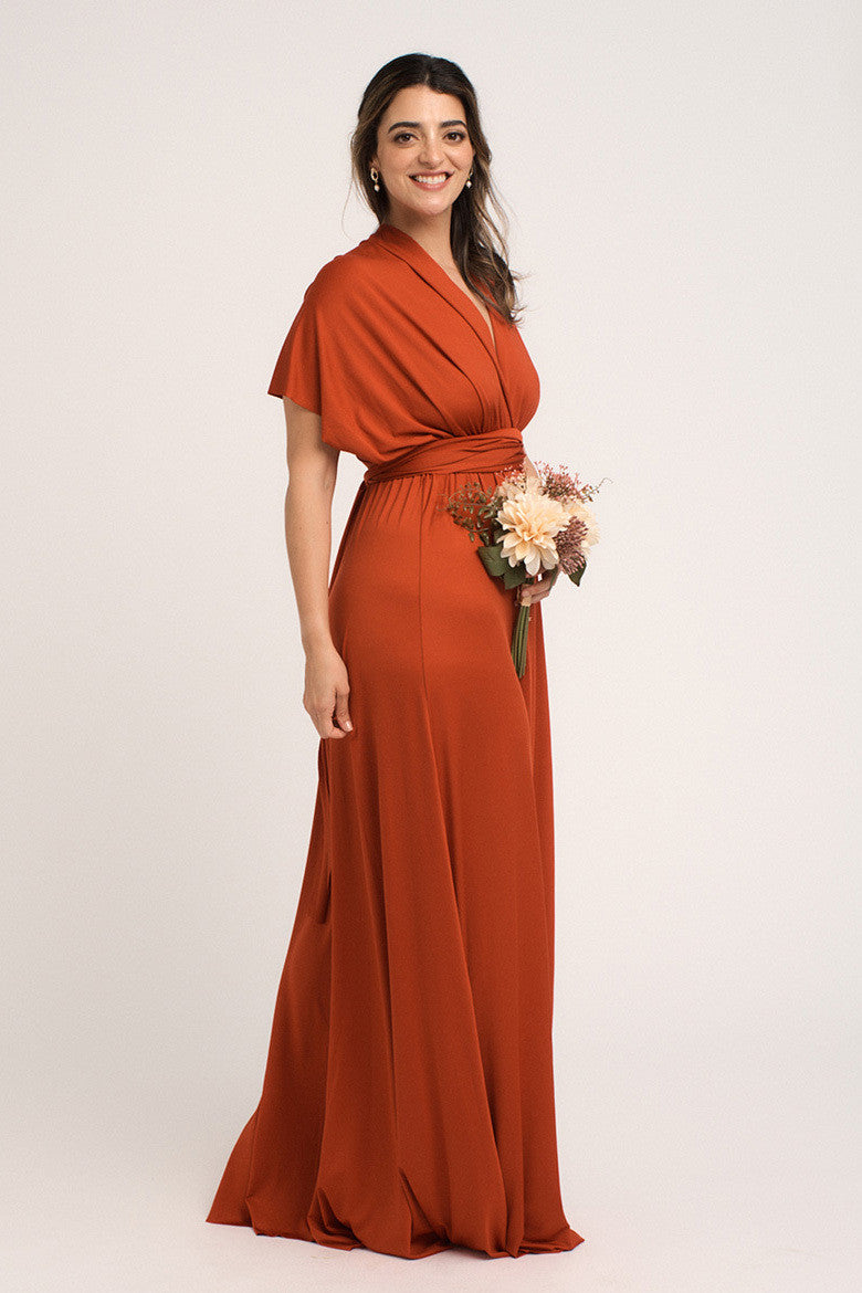 Classic Multiway Infinity Dress in Terracotta