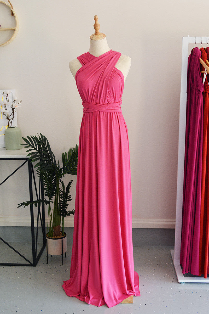 Classic Multiway Infinity Dress in Hot Pink