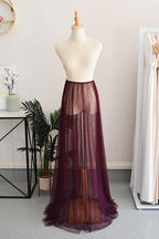 Tulle Overlay Skirt For Classic Multiway Dress in Mulberry