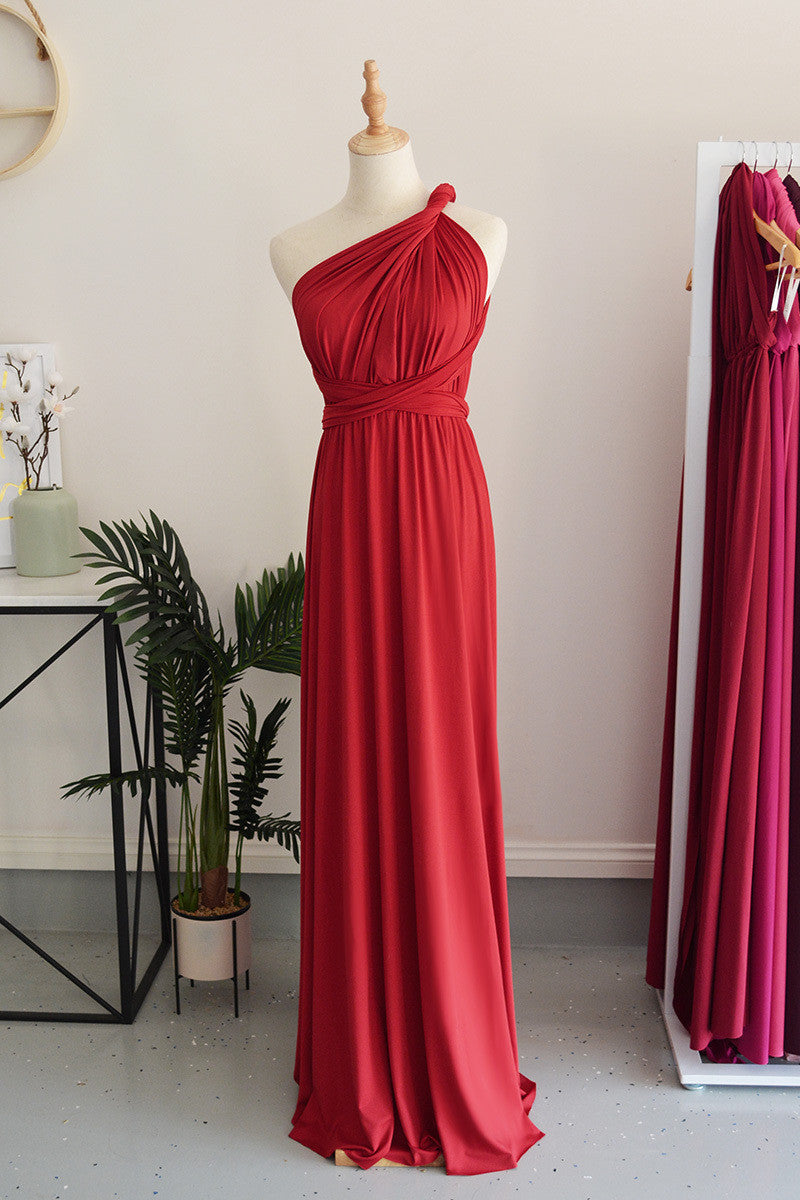 Classic Multiway Infinity Bridesmaid Dress In Wine - Formal