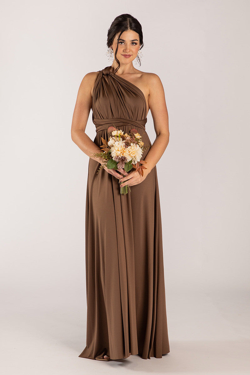 Classic Multiway Infinity Dress in Chocolate