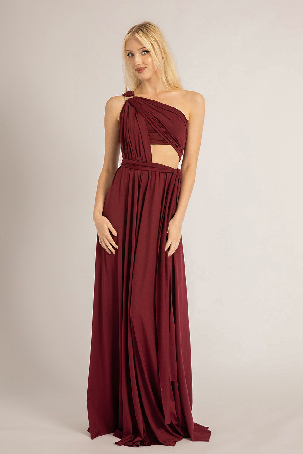 Dark burgundy Infinity Multiway Dress For Formal or Bridesmaids Dress