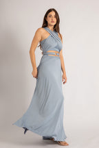 Classic Multiway Infinity Dress in Dusty Blue