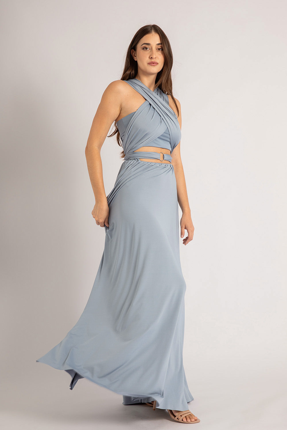 Classic Multiway Infinity Dress in Dusty Blue