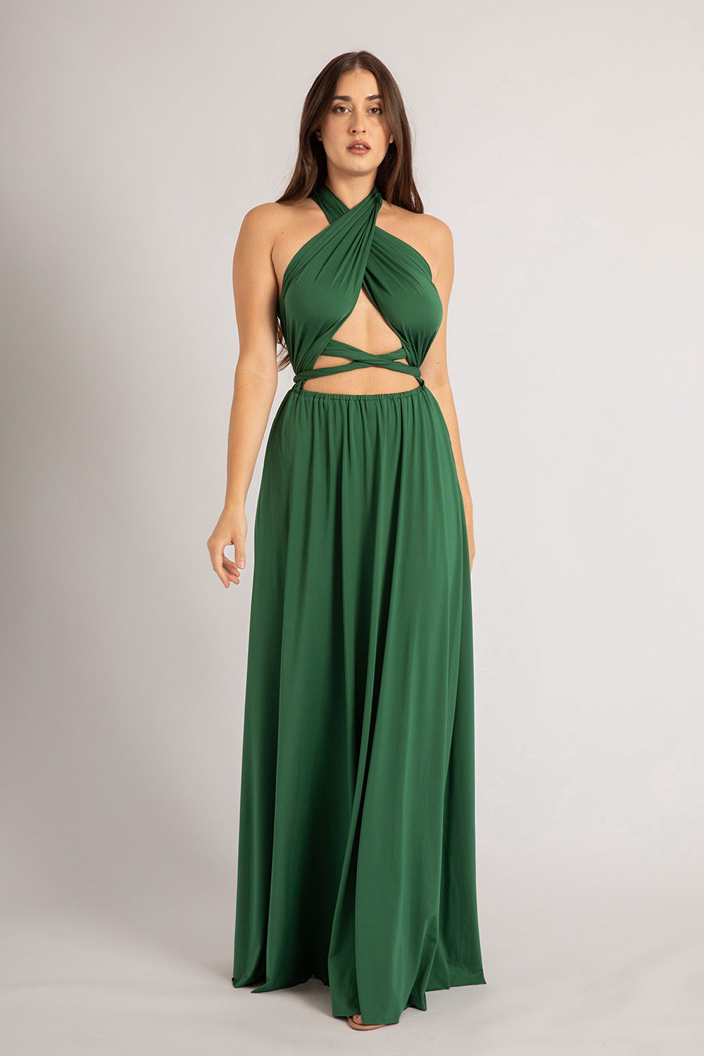 Classic Multiway Infinity Dress in Emerald Green