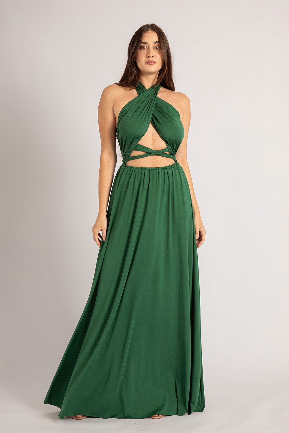 Classic Multiway Infinity Dress in Emerald Green