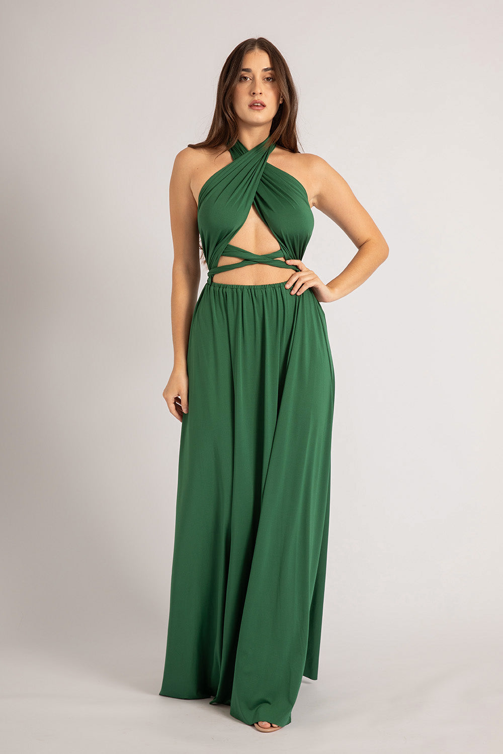 Classic Multiway Infinity Dress in Emerald Green