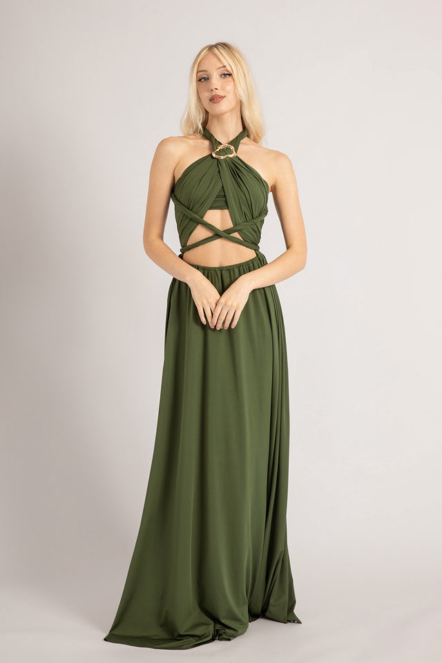 Classic Multiway Infinity Dress in Forest Green