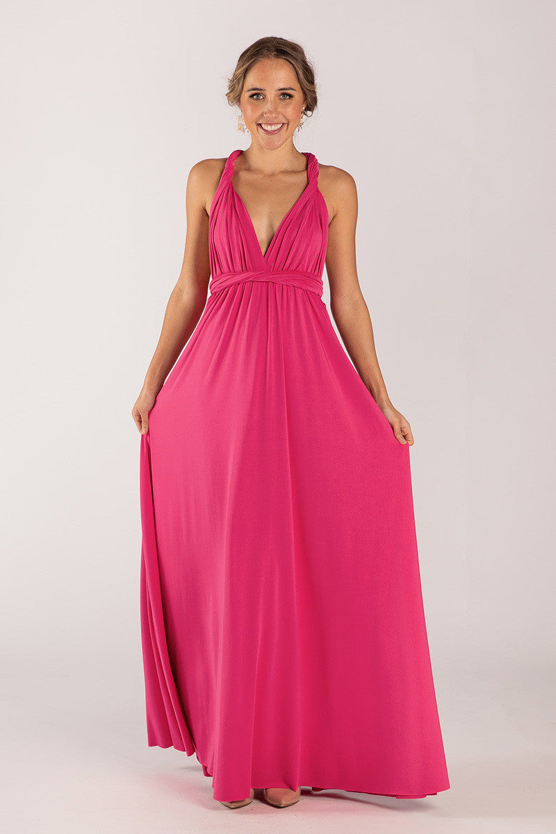Classic Multiway Infinity Dress in Hot Pink