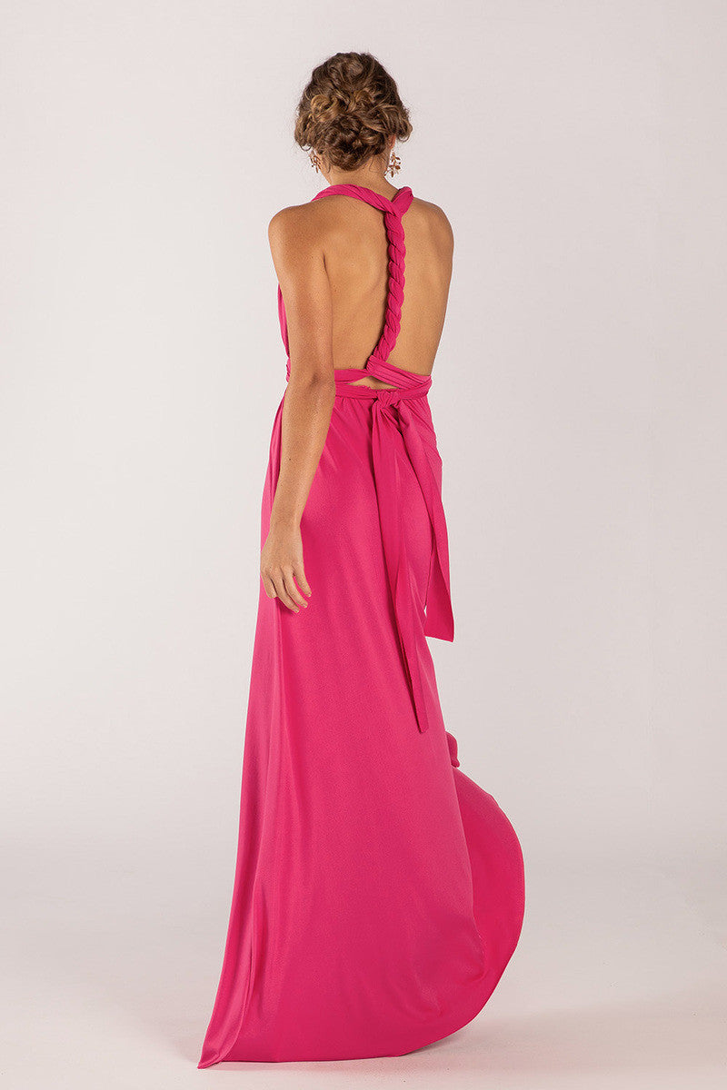 Classic Multiway Infinity Dress in Hot Pink