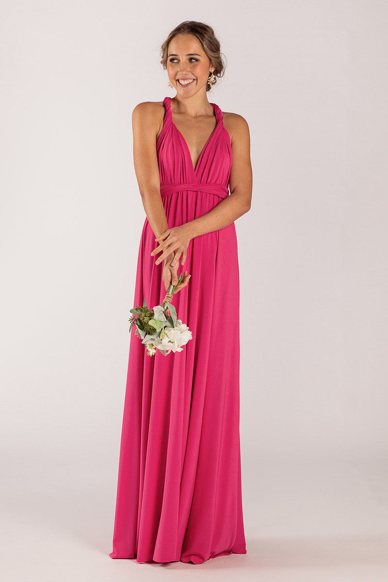 Classic Multiway Infinity Dress in Hot Pink