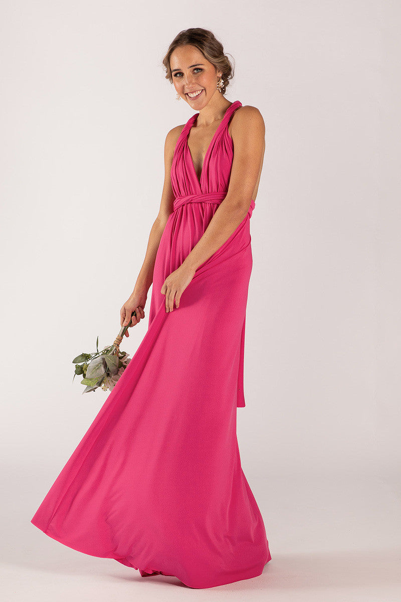 Classic Multiway Infinity Dress in Hot Pink