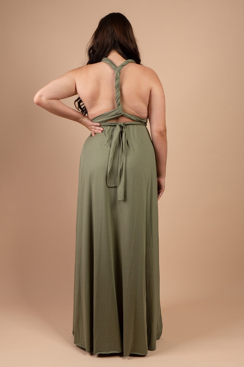Classic Multiway Infinity Dress in Khaki