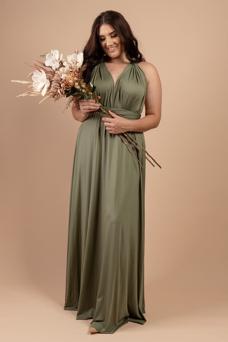 Classic Multiway Infinity Dress in Khaki