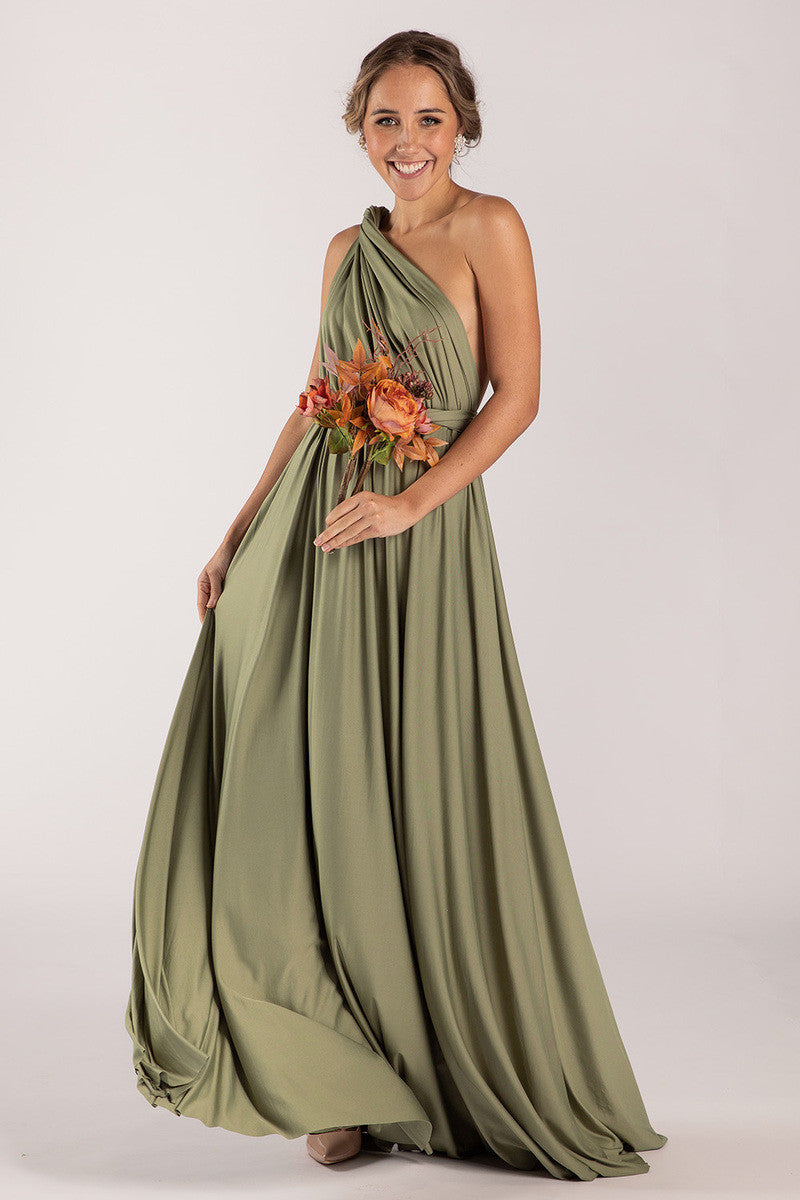 Classic Multiway Infinity Dress in Khaki