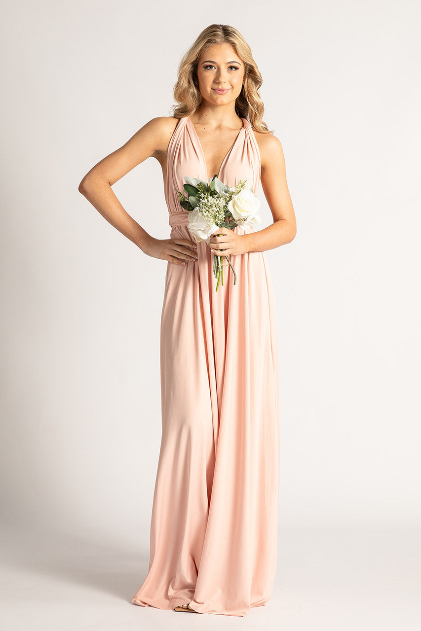 Classic Multiway Infinity Dress In Light Blush Pink For Sale - Bridesmaids Dresses