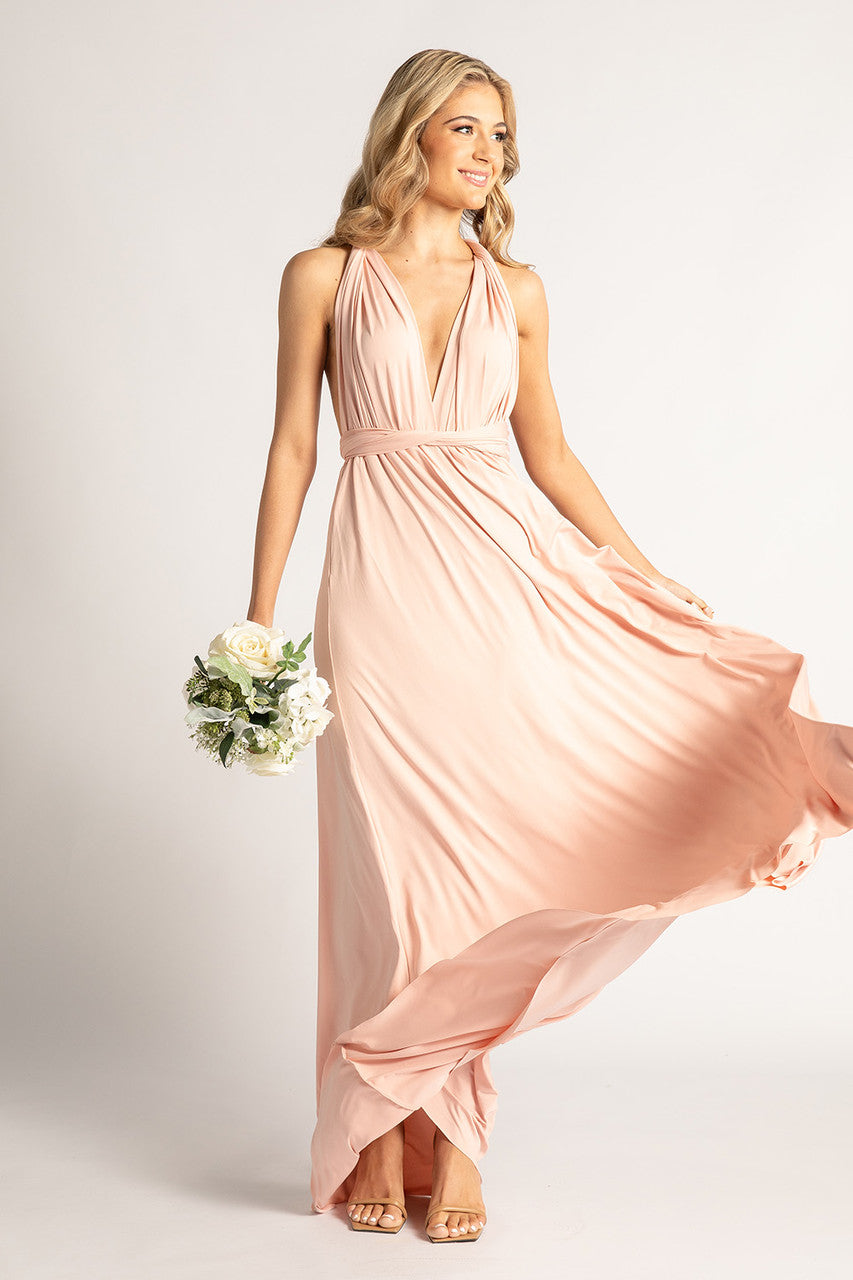 Classic Multiway Infinity Dress in Light Blush Pink