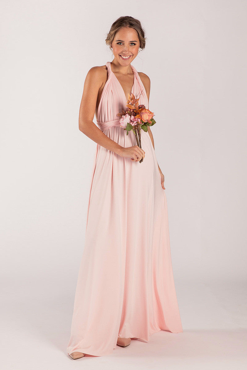 infinity dress dusty pink Made In USA Dusty Rose Infinity Dress Multiway Bridesmaid Dress Convertible Made In USA