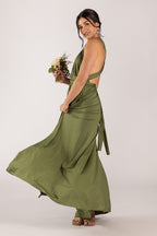 Classic Multiway Infinity Dress in Olive Green