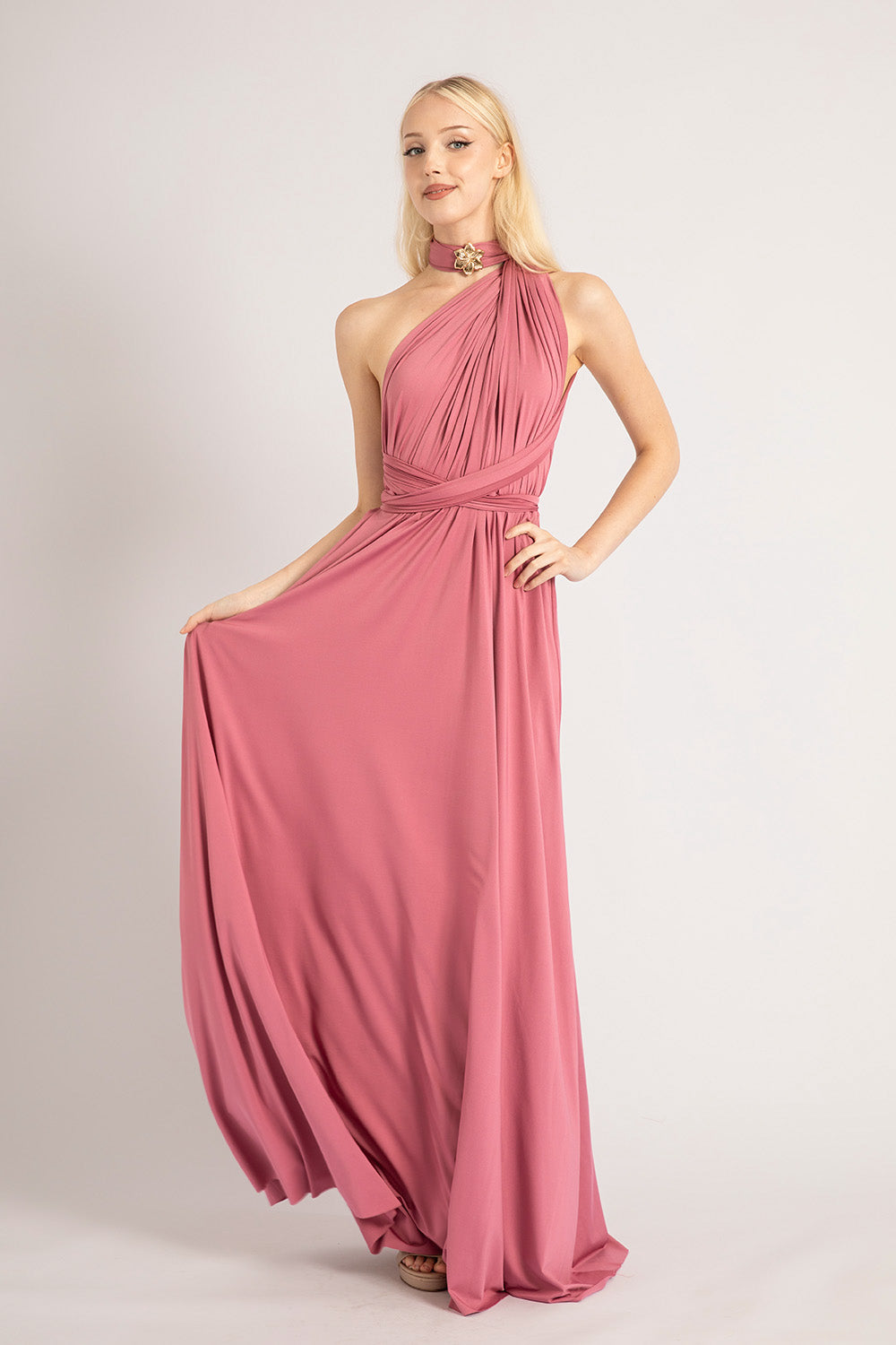 Classic Multiway Infinity Dress in Plum Rose