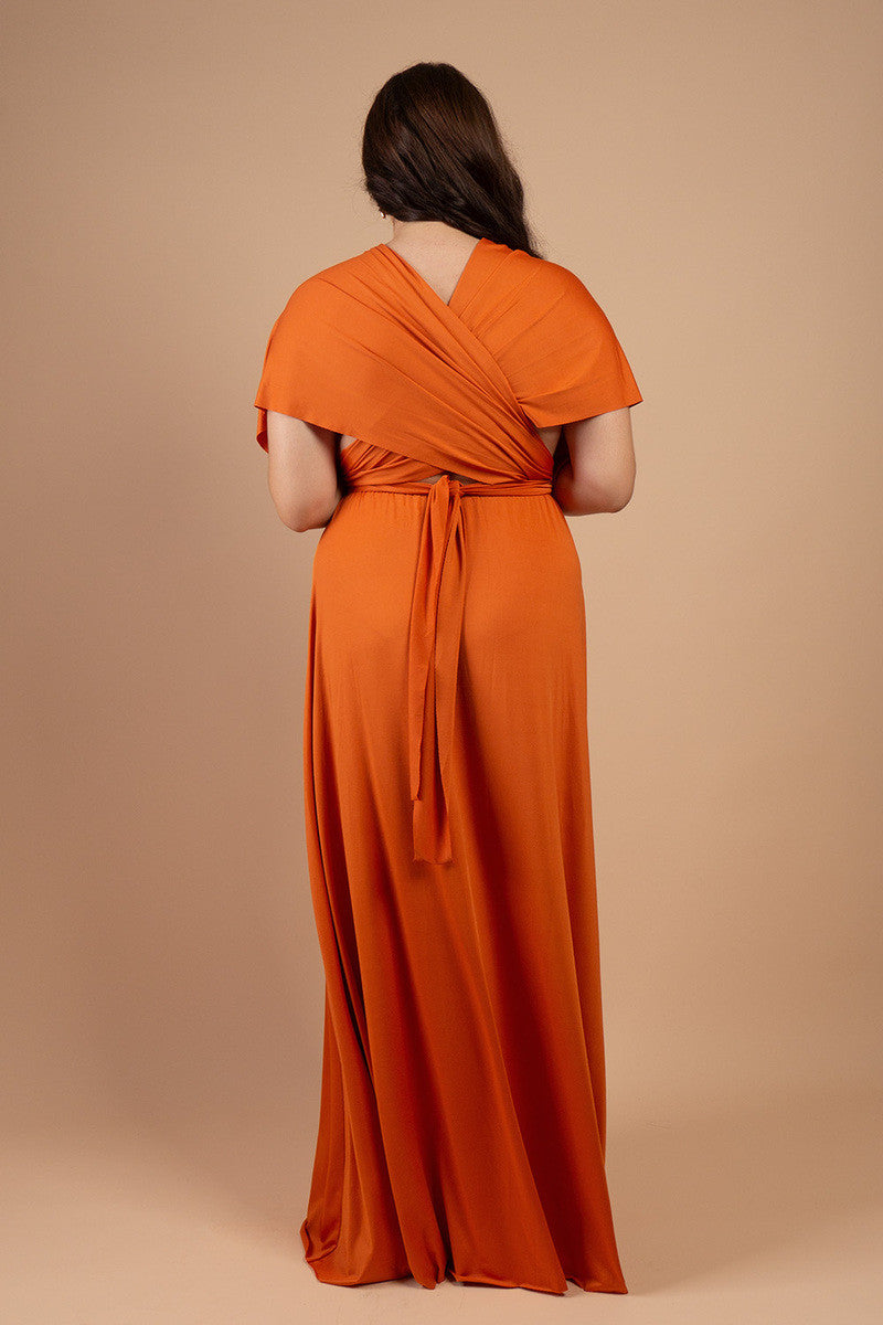 Classic Multiway Infinity Dress in Rustic Orange