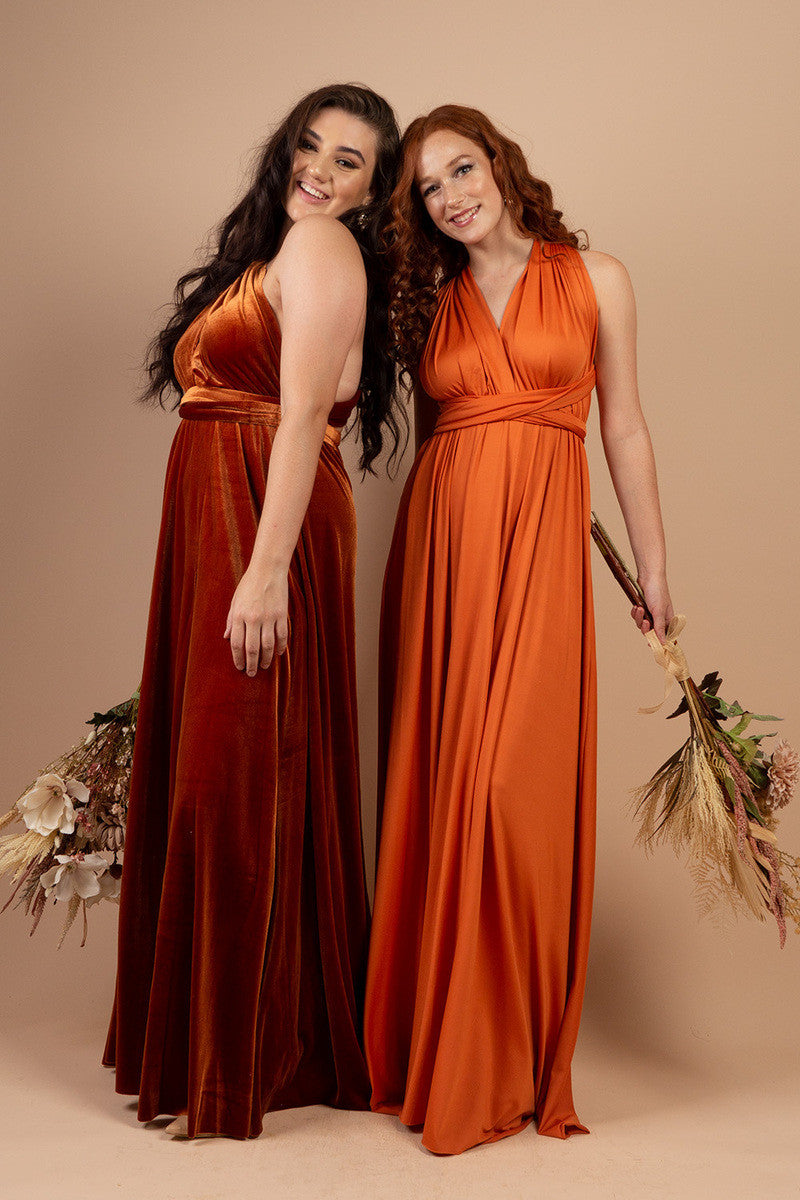 Classic Multiway Infinity Dress in Rustic Orange