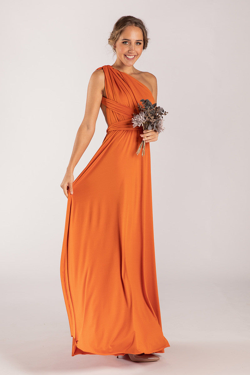 Classic Multiway Infinity Dress in Rustic Orange For Sale - Bridesmaids Dresses | Model Chic Classic Multiway Infinity Dress in Rustic Orange For Sale - Bridesmaids Dresses | Model Chic