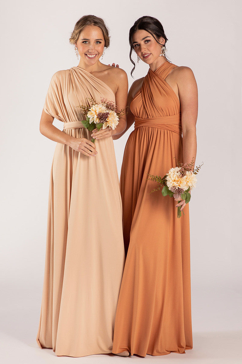 Classic Multiway Infinity Dress in Tan