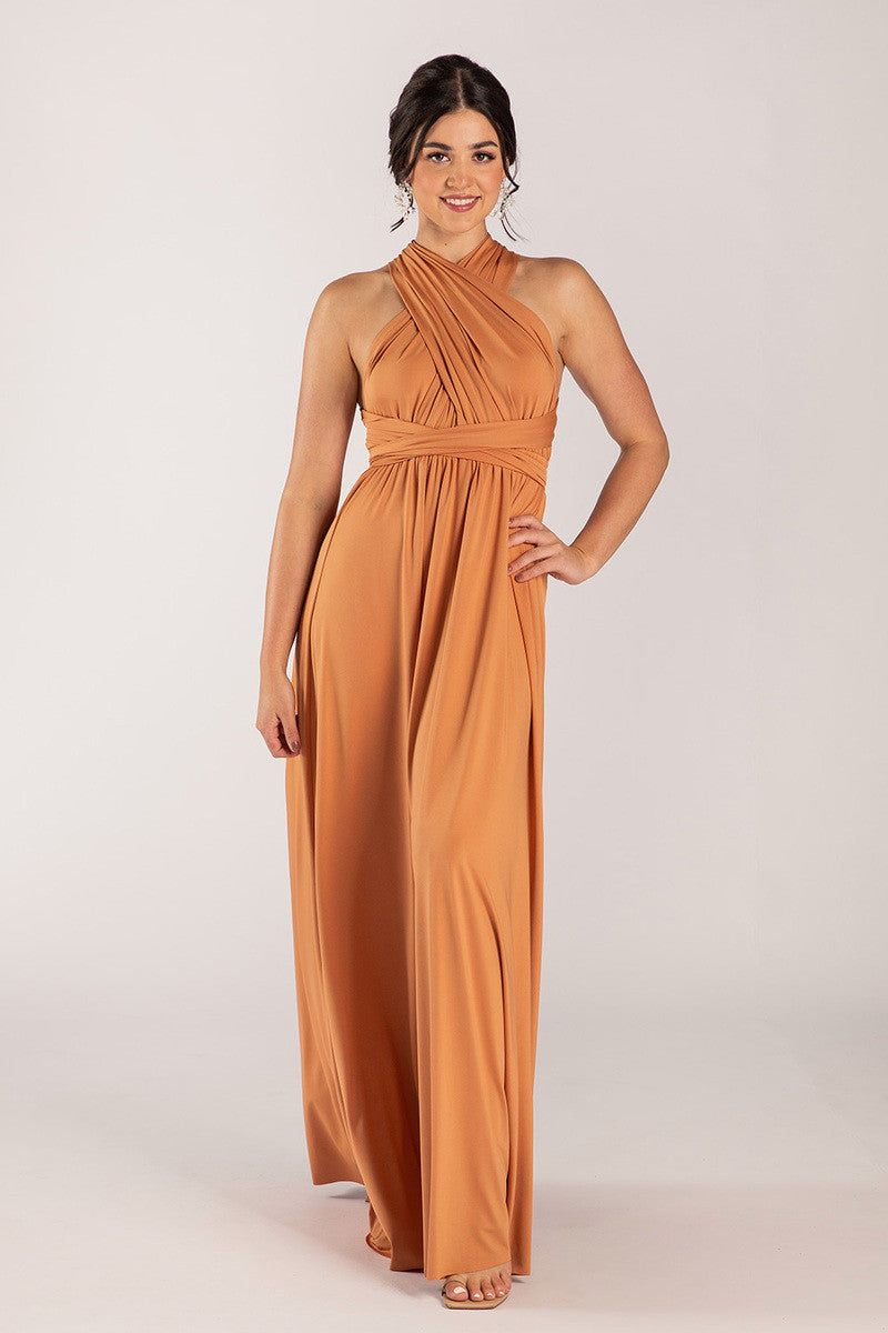 Classic Multiway Infinity Dress in Tan