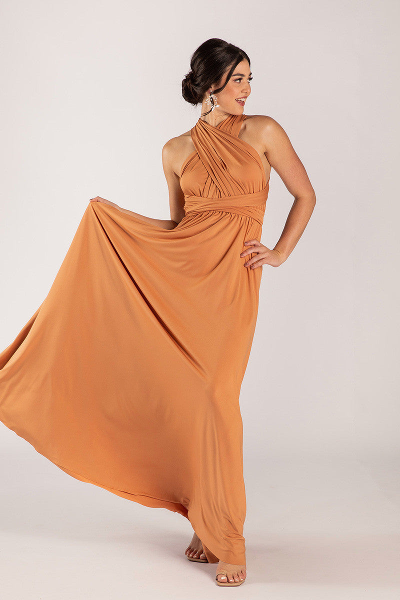 Classic Multiway Infinity Dress in Tan