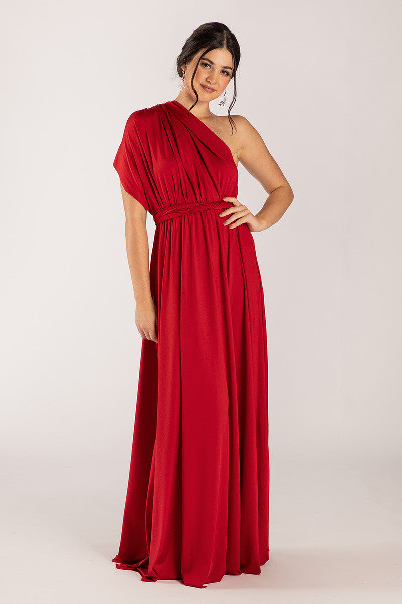 Infinity Dress Styles Red Multiway Bridesmaid Dress Infinity Dress With Bandeau, Convertible Bridesmaid Dress, Long Infinity Dress Styles Red Multiway Bridesmaid Dress Infinity Dress With Bandeau, Convertible Bridesmaid Dress, Long