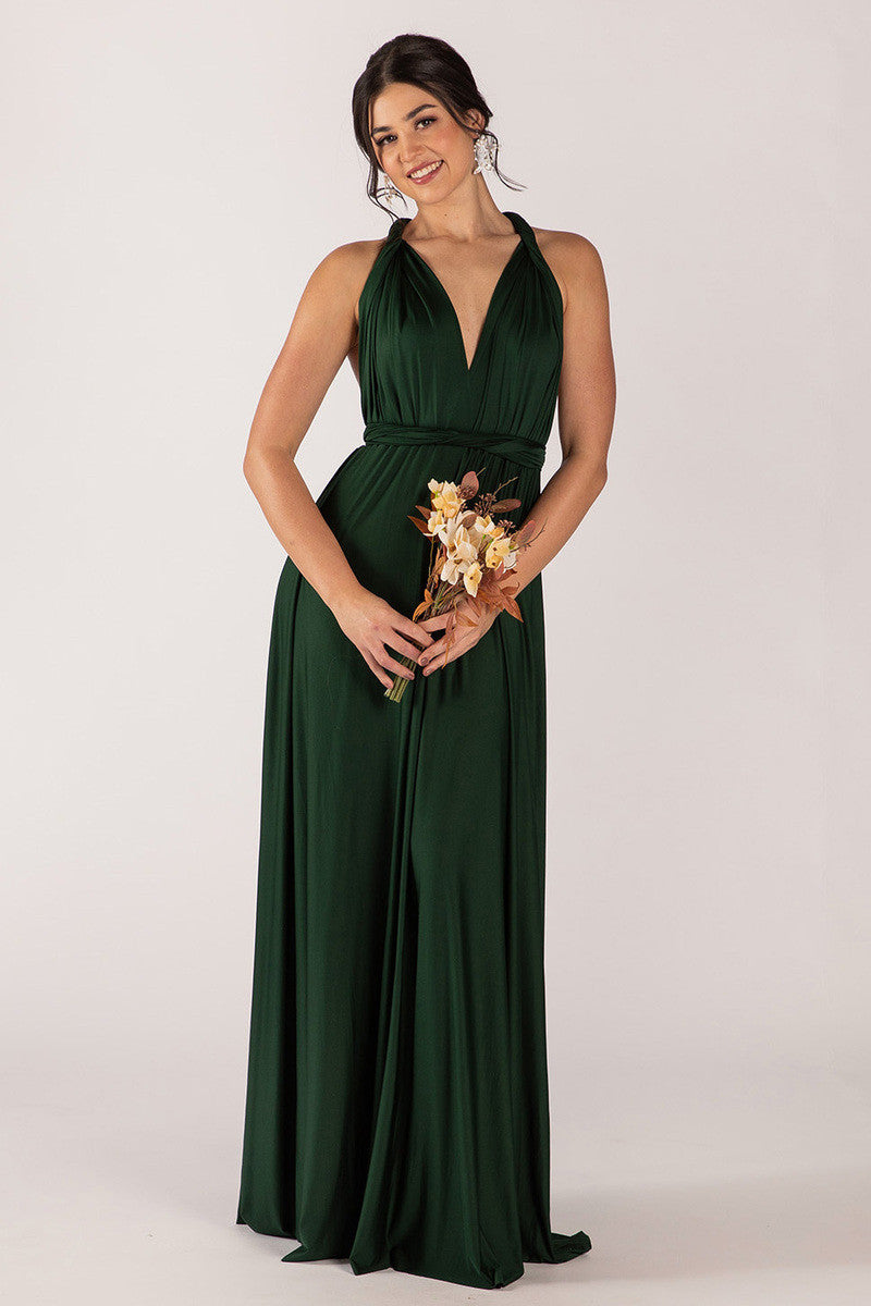 Classic Multiway Infinity Dress in Hunter Green
