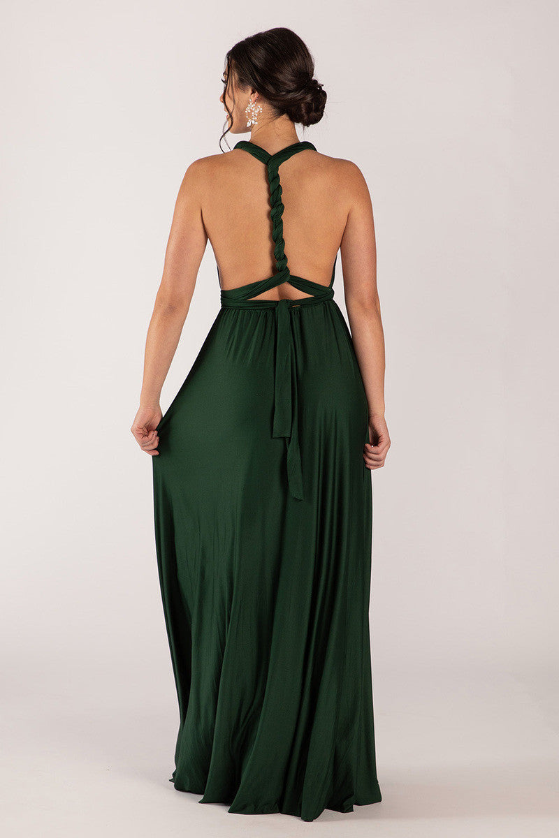 Classic Multiway Infinity Dress in Hunter Green