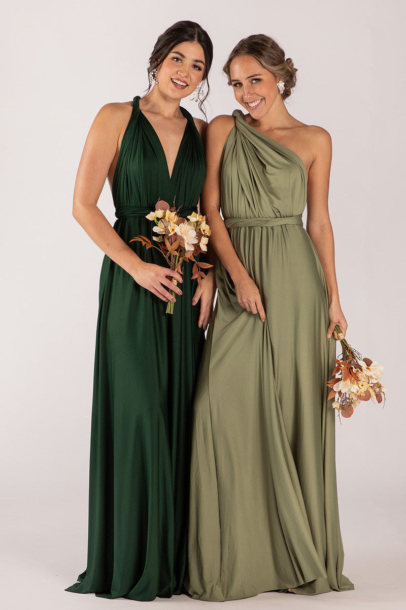 Classic Multiway Infinity Dress in Hunter Green